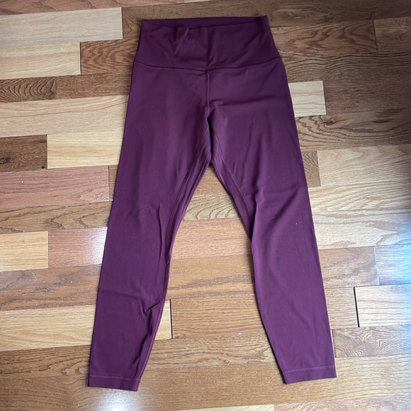 EUC Lululemon Align Leggings - Wine Burgundy “Red Merlot” Color - Picture 4 of 7